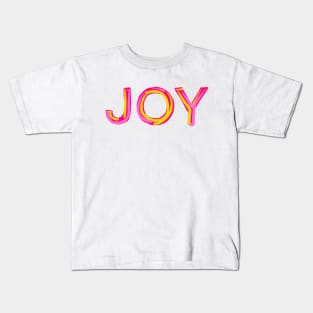 Cool and simple JOY typography version 1 Kids T-Shirt